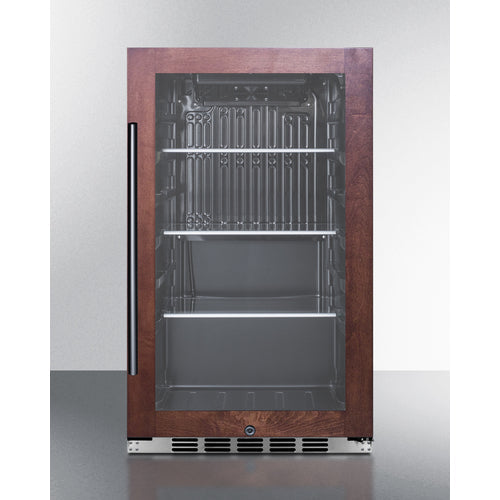 Summit 19 Inch Outdoor Beverage Center with Panel Ready Glass Door