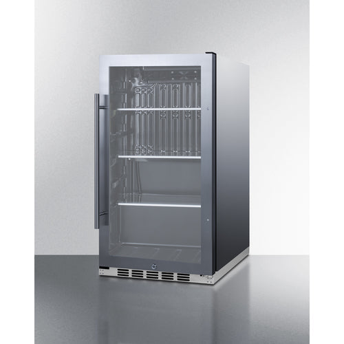 Summit 19 Inch Outdoor Beverage Center with Glass Door