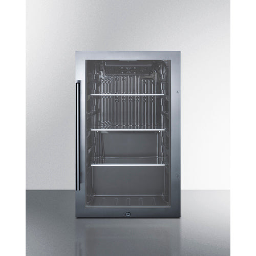 Summit 19 Inch Outdoor Beverage Center with Glass Door