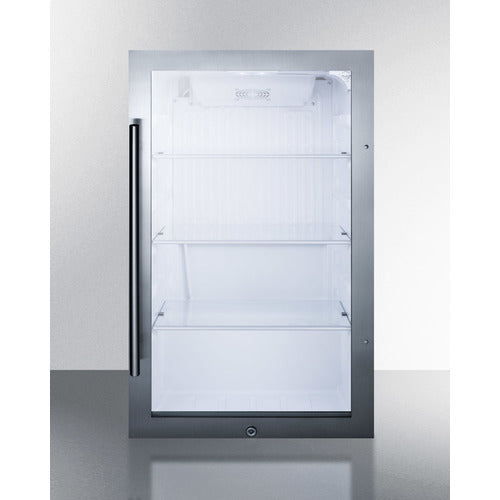 Summit 19 Inch Outdoor ADA Beverage Center with Glass Door and Lock