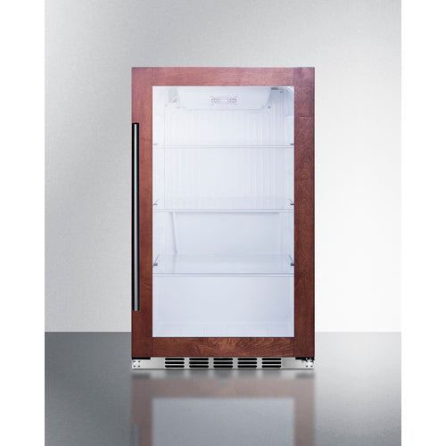 Summit 19 Inch Outdoor Beverage Center with Panel Ready Glass Door
