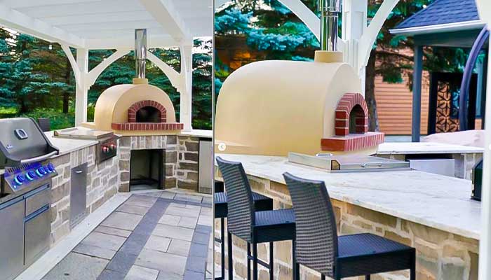 Forno Bravo 36 Inch Toscana90 Domed Hybrid Freestanding Pizza Oven