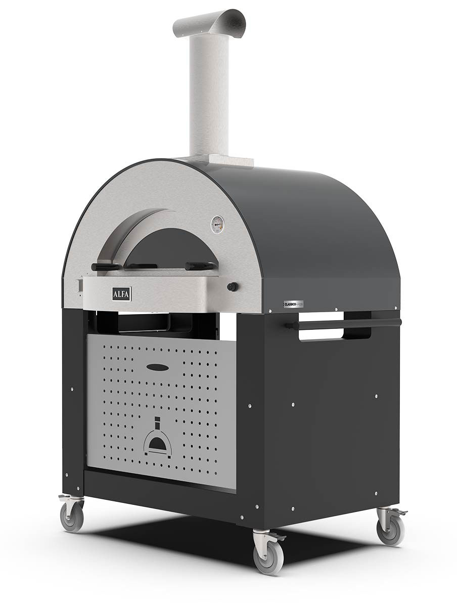 Alfa Classico 4 Pizze Gas-Fired Pizza Oven In Ardesia Grey