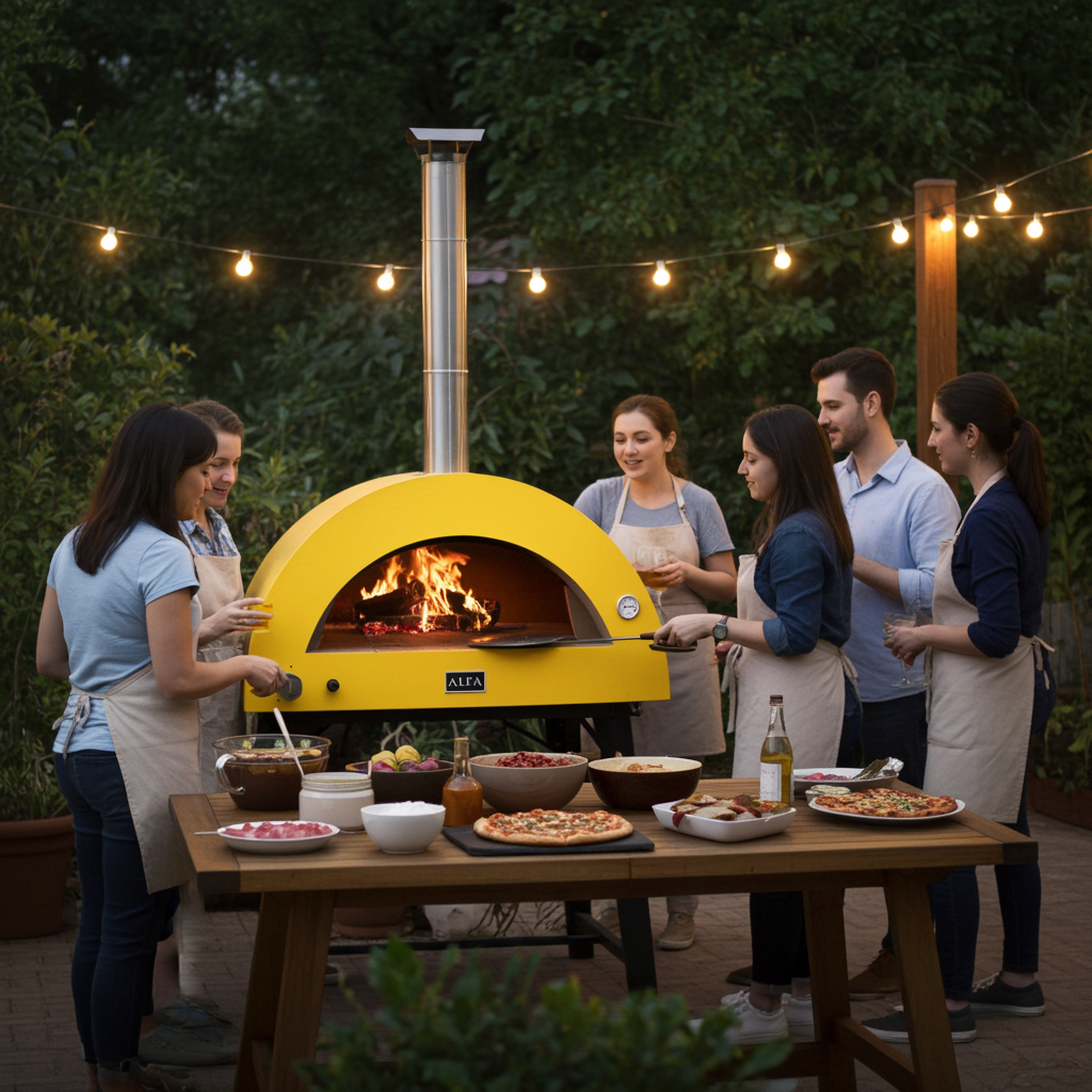 Alfa Moderno 5  Pizze Gas-Fired Freestanding Pizza Oven