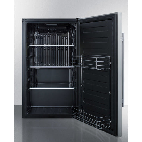 Summit 19 Inch Outdoor ADA Refrigerator with Solid Door and Lock