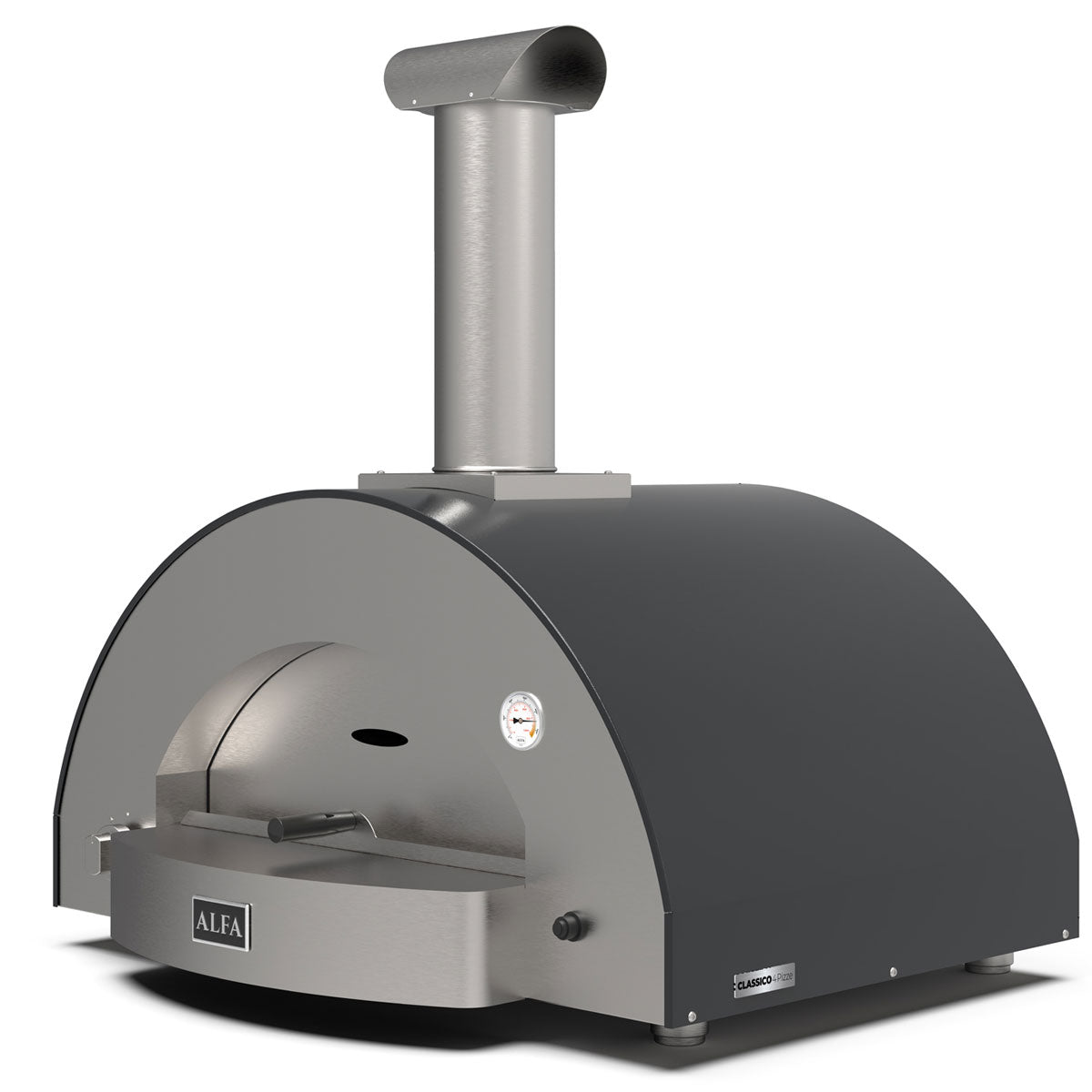 Alfa Classico 4 Pizze Gas-Fired Pizza Oven In Ardesia Grey