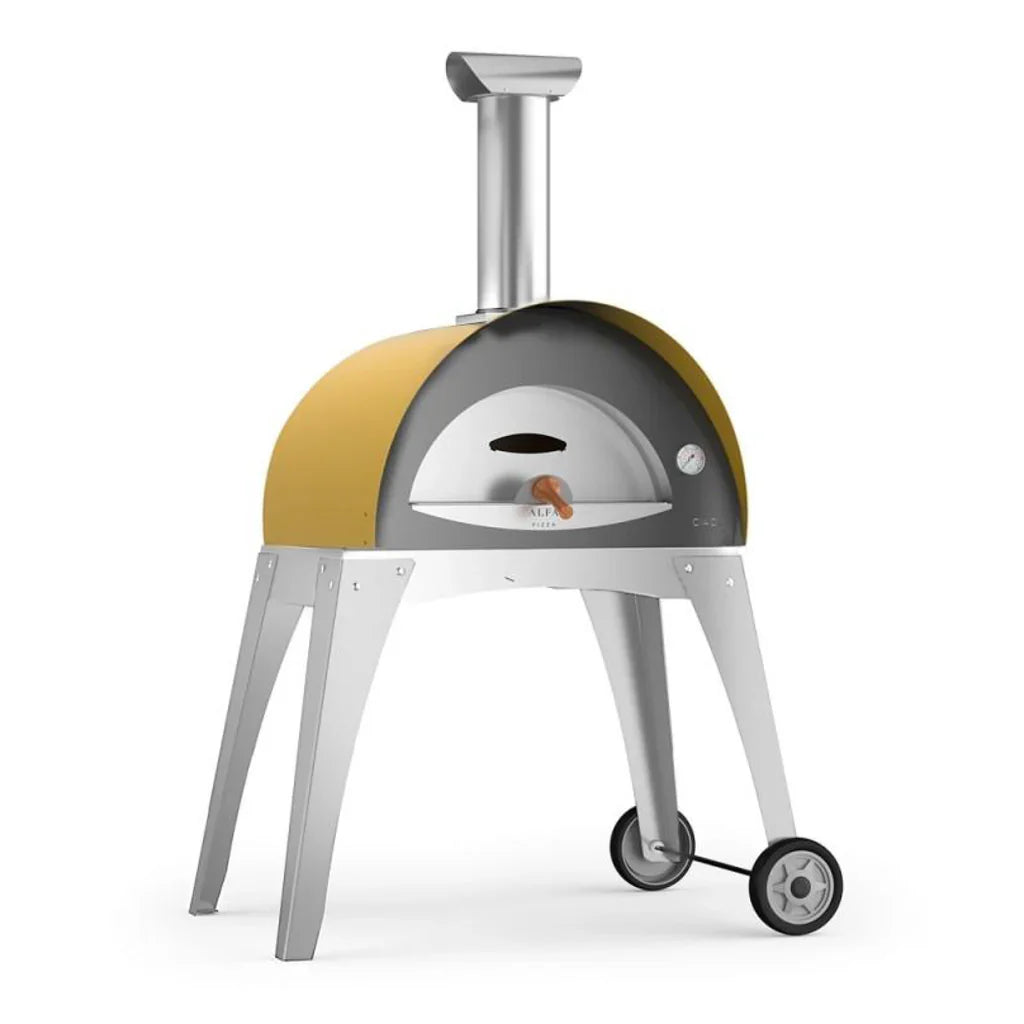 Alfa Ciao Yellow Top Wood Fired Freestanding Pizza Ovens