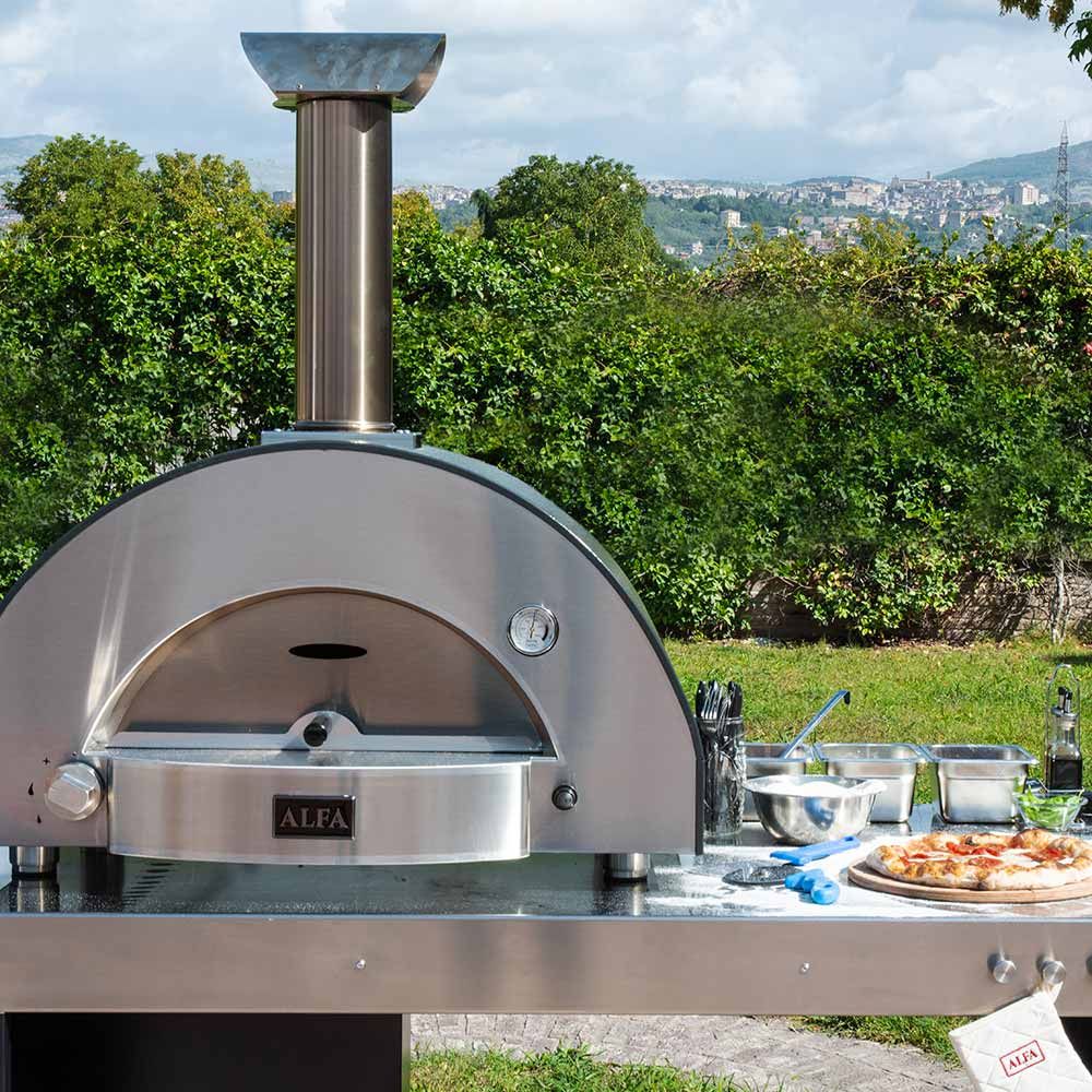 Alfa Classico 2 Pizze Gas-Fired Pizza Oven In Ardesia Grey